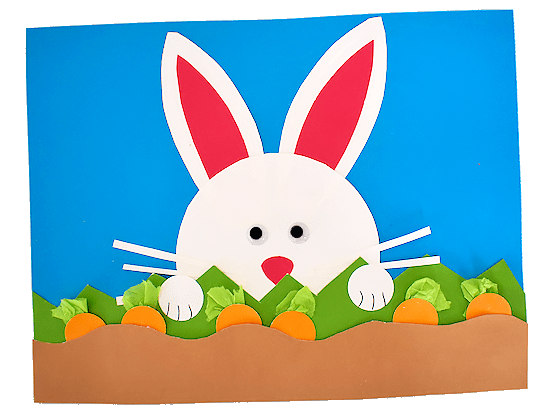 Easter Bunny Carrot Patch Craft - Our Kid Things