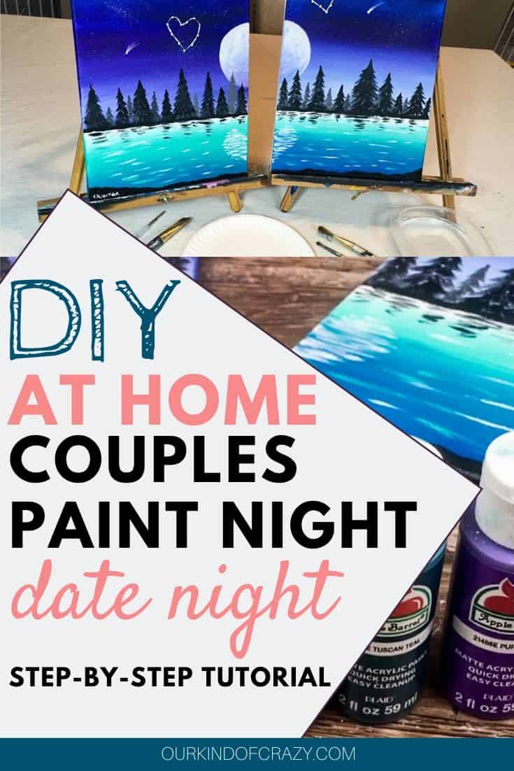 Couples Painting Date Night At Home Paint & Sip Couple's Edition