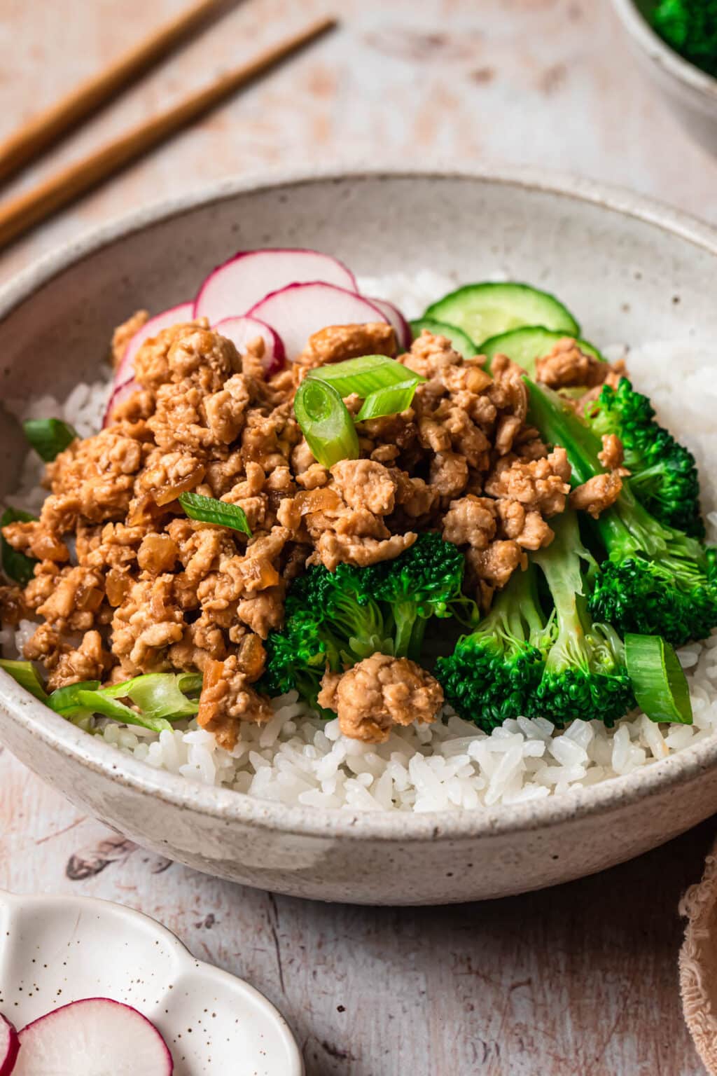 Asian Ground Chicken Rice Bowls Easy! Our Nourishing Table