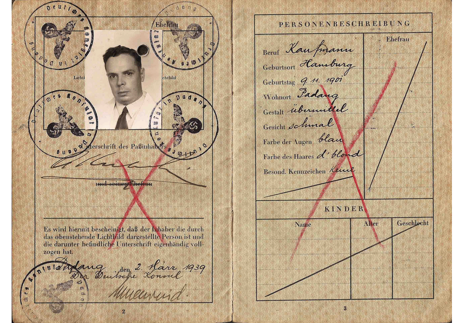 WW2 Indonesian issued German passport Our Passports