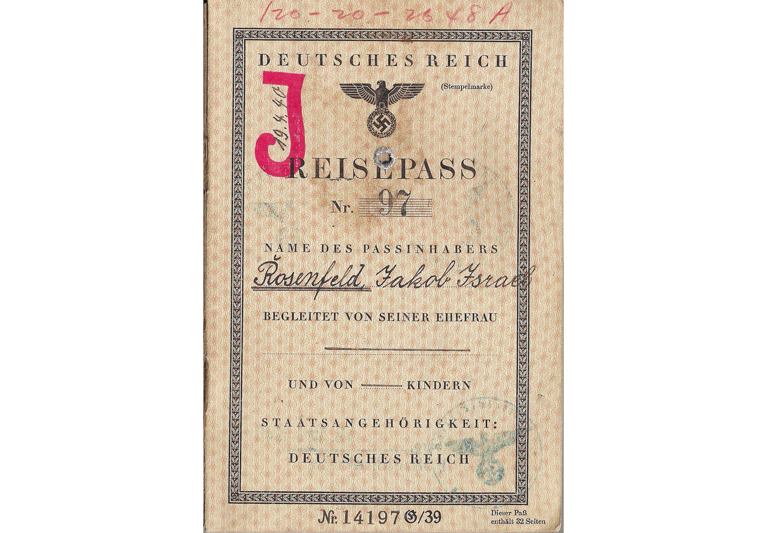 German J stamped Passport for the East Our Passports