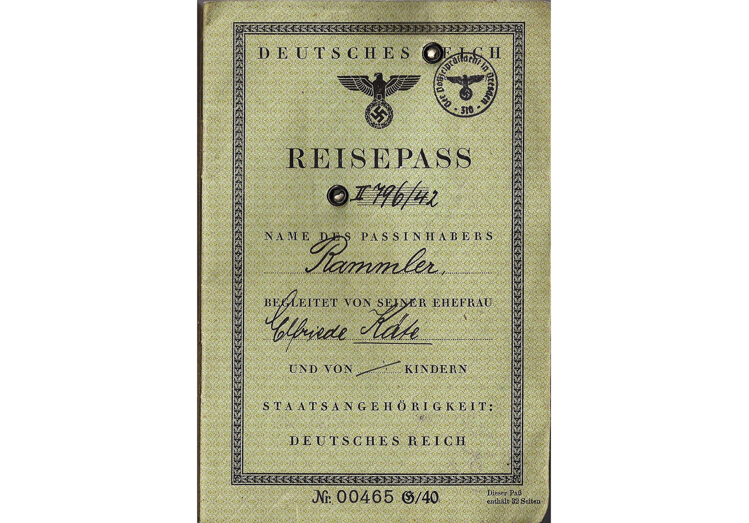 German passport used for Oslo Our Passports