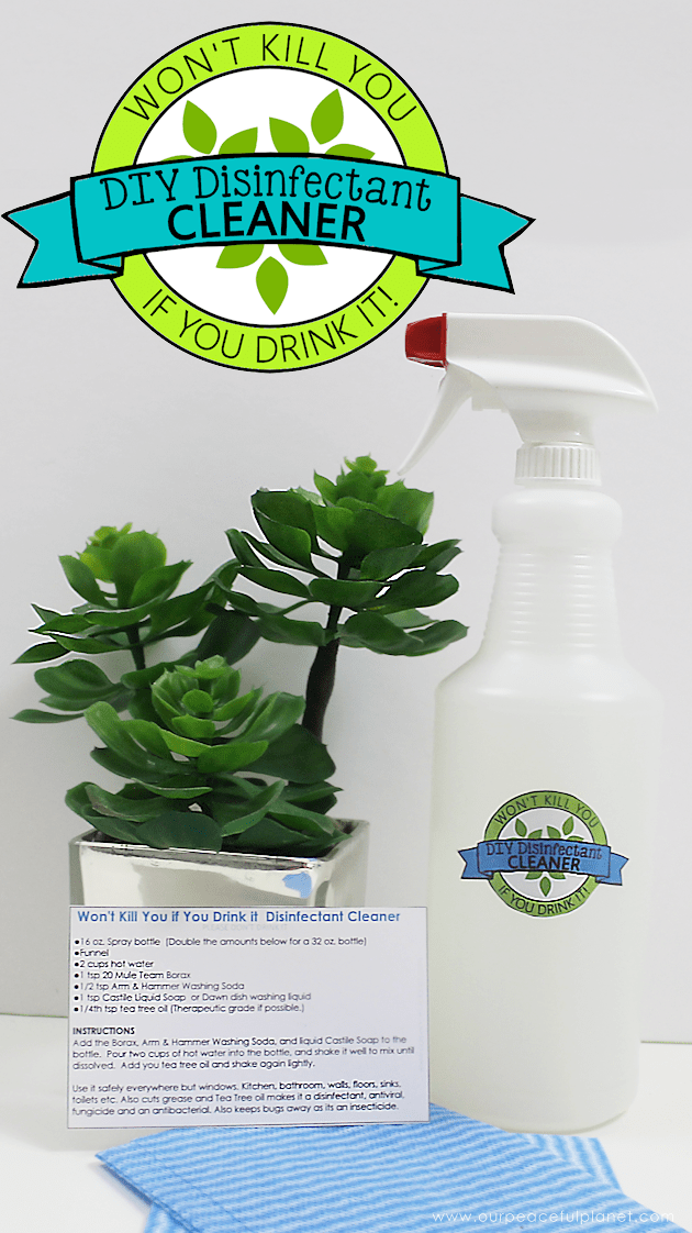 Won’t Kill You if You Drink it DIY Disinfectant Cleaner