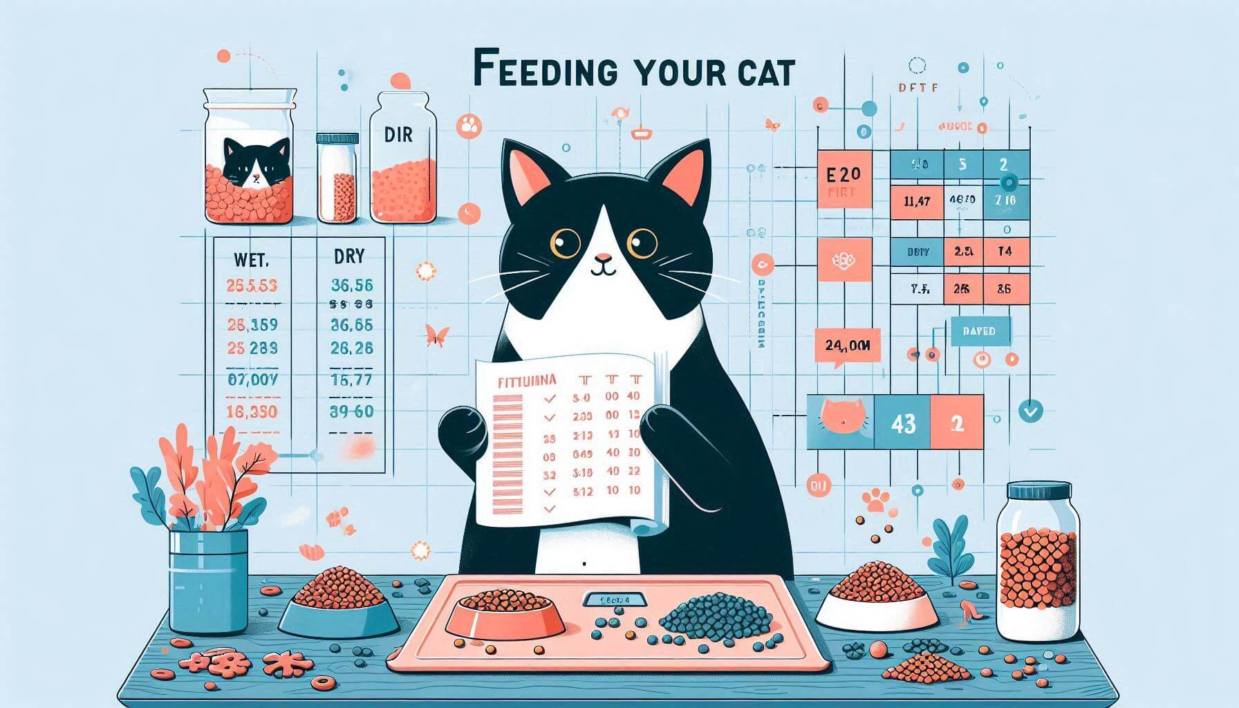 Comprehensive Cat Feeding Guide Wet and Dry Food: Portion Sizes, Charts