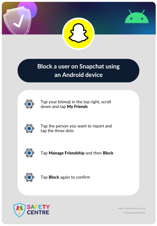Block on Snapchat The Online Safety Centre