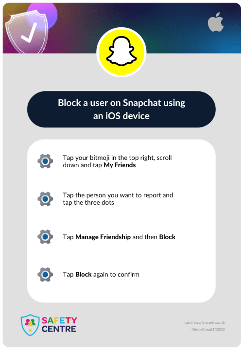 Block on Snapchat The Online Safety Centre