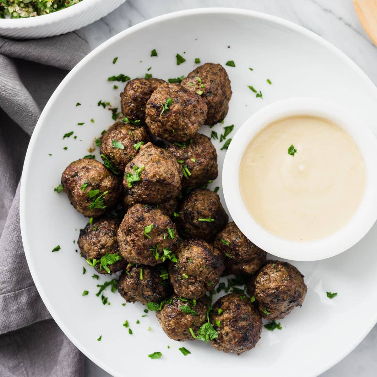 Lebanese Beef Kofta Spiced Meatballs Our Salty Kitchen