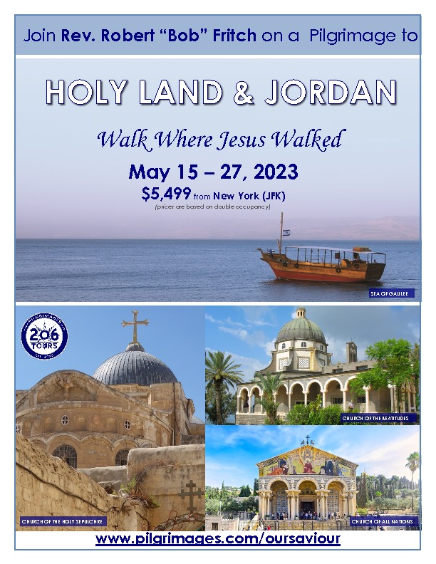 holy day 2023 Holy Land Tour 2023 Our Saviour Lutheran Church
