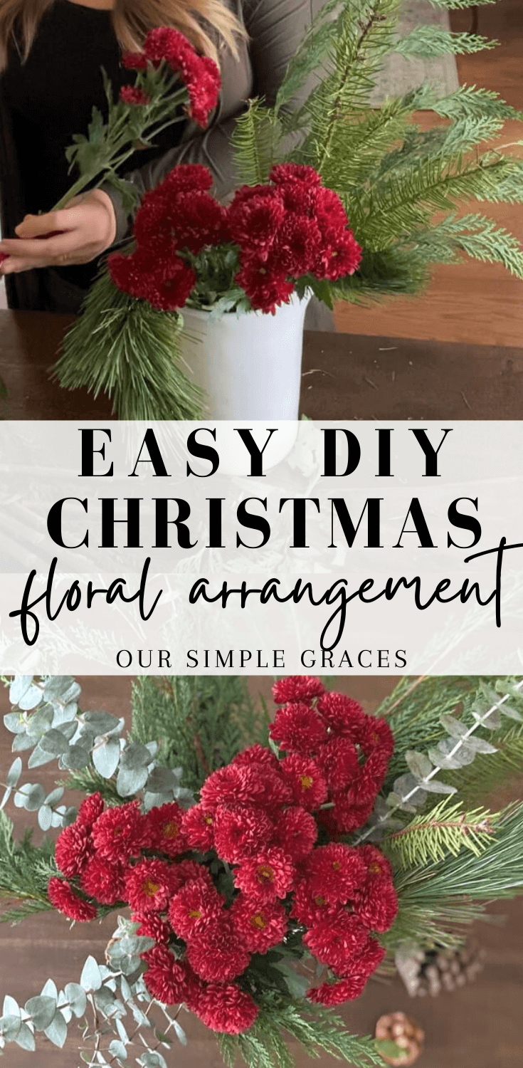 How to Make the Prettiest Christmas Flower Arrangement