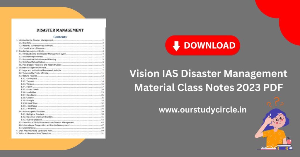 Vision IAS Disaster Management Material Class Notes 2023 PDF UPSC IAS