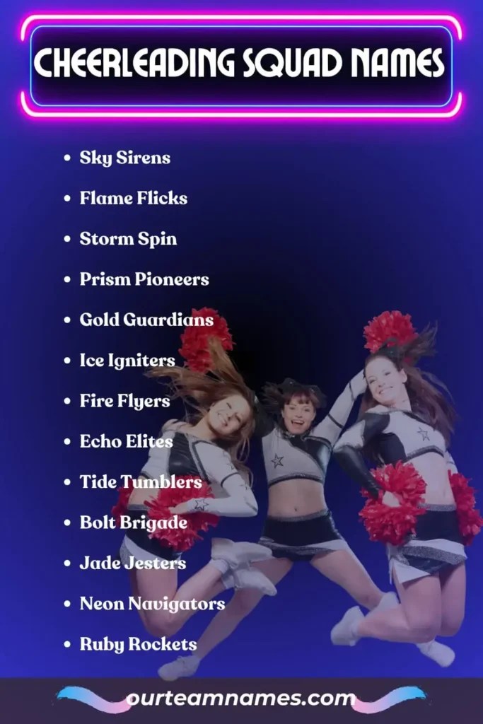 420+ Good & Catchy Cheer Team Names for Standout Squads