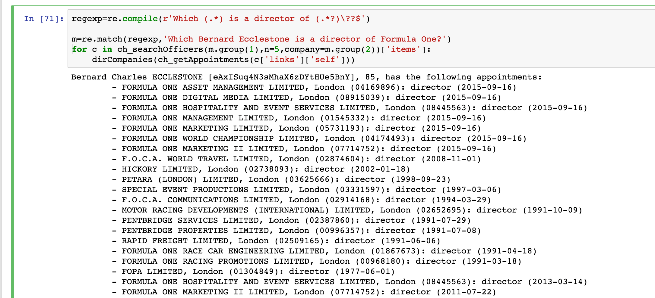 Chat Sketches with the Companies House API, Before the F***kWit UKGov