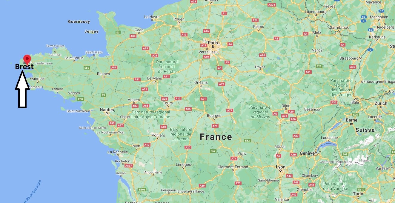 Où se trouve Brest? Où se situe Brest (Code postal 29019) Où se trouve