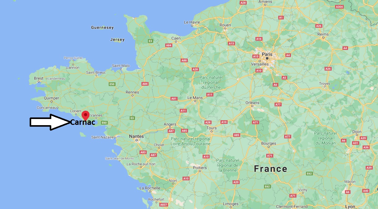 Carte De France Carnac Où se trouve Carnac? Où se situe Carnac (Code postal 56340) Où se