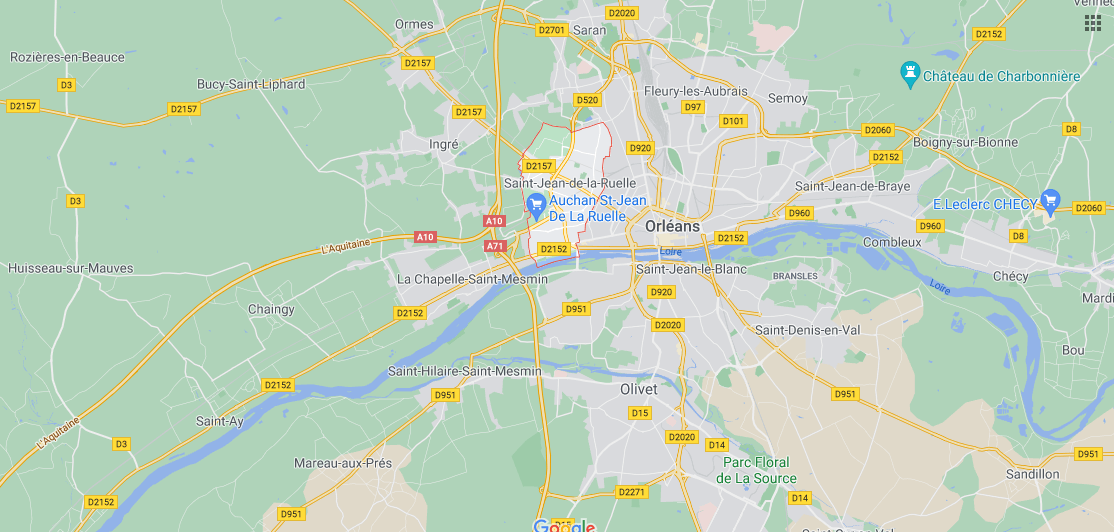 Où se trouve SaintJeandelaRuelle? Où se situe SaintJeandelaRuelle (Code postal 45140