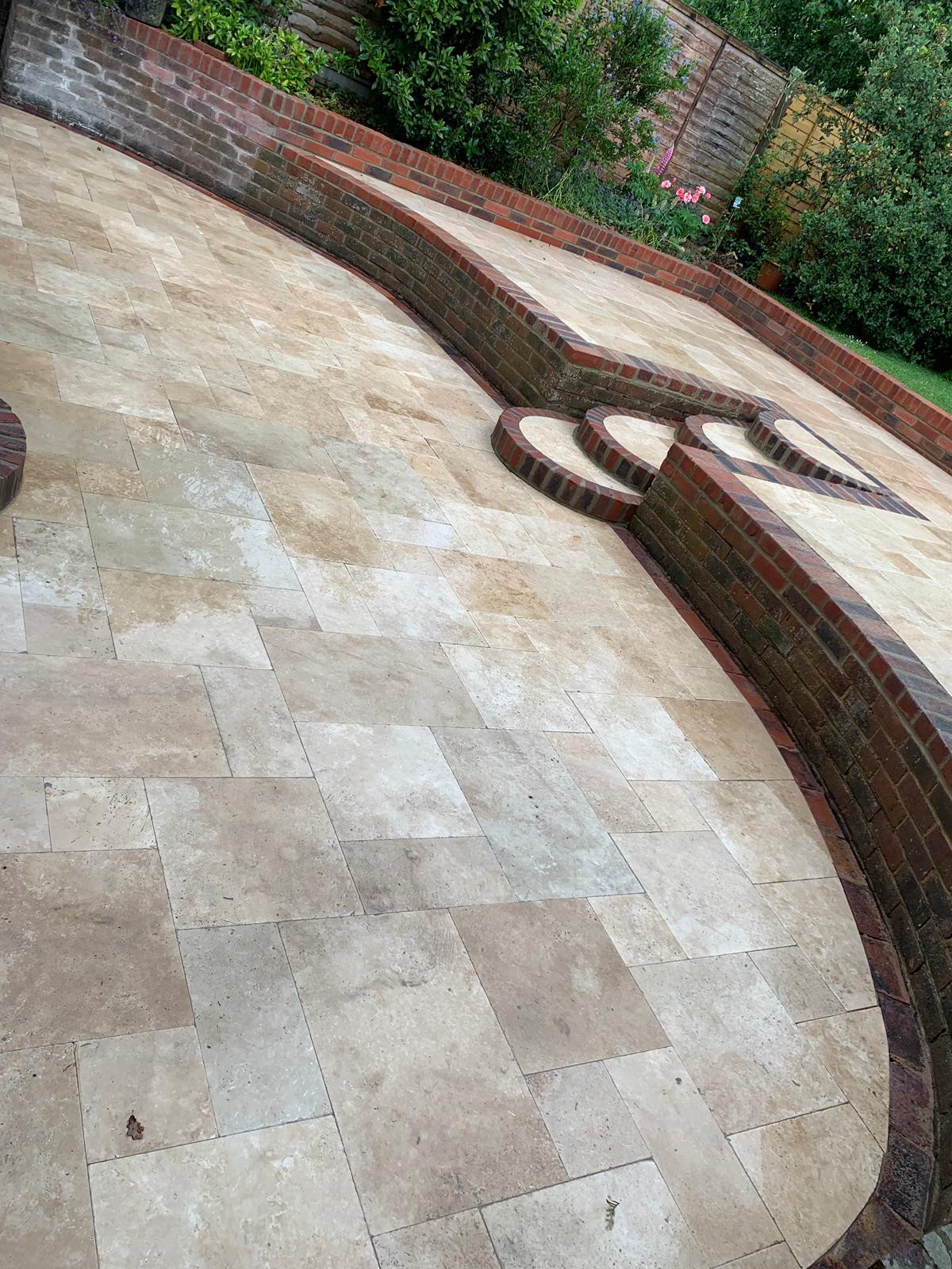 Patio Installation Burgess Hill Travertine Classic Ouse Valley Paving