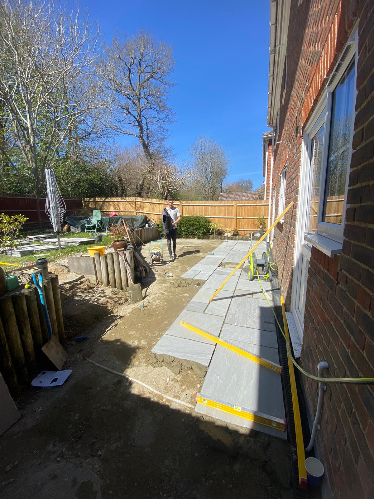 Grey Patio Installation Burgess Hill, West Sussex Ouse Valley Paving