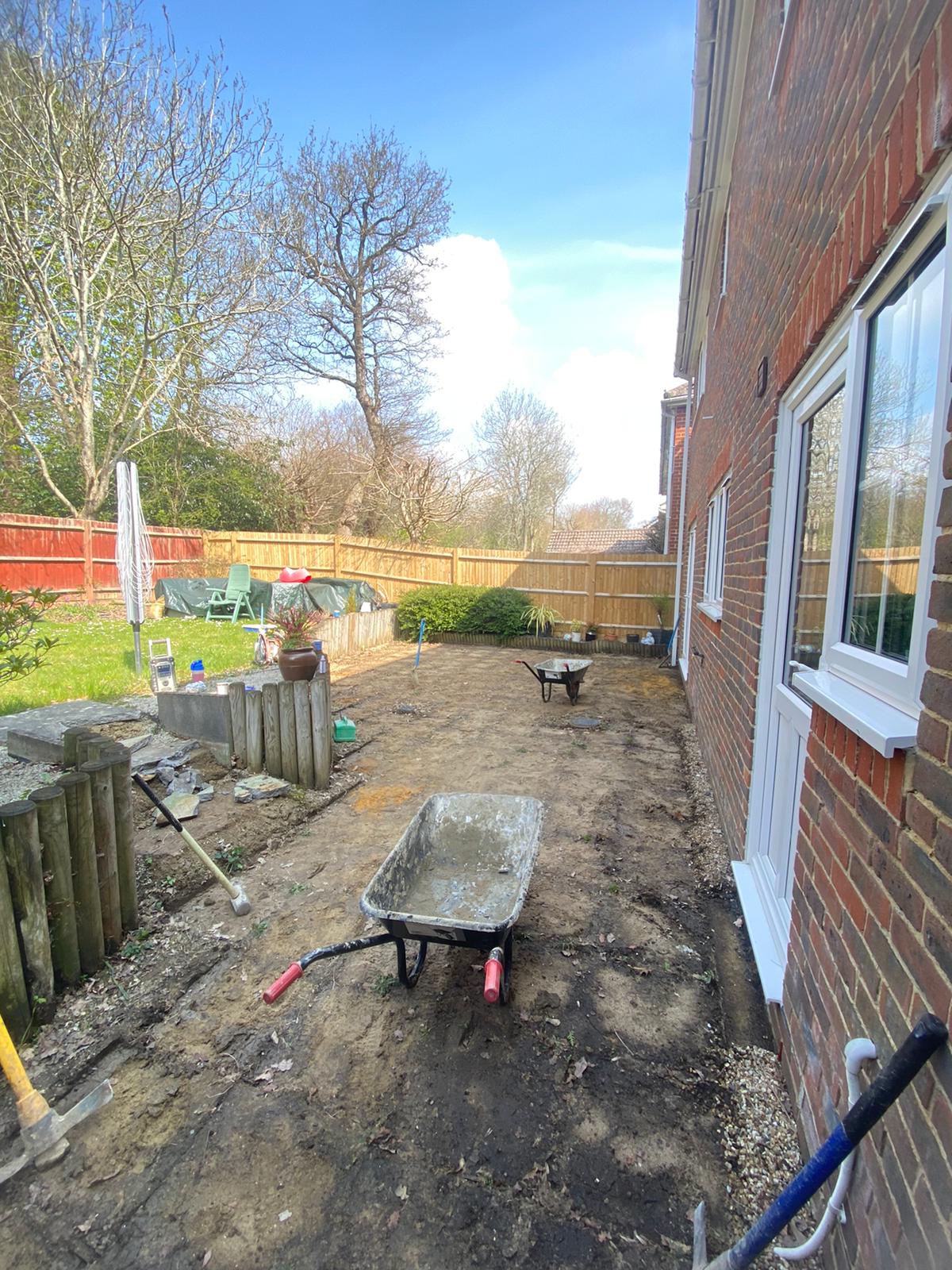 Grey Patio Installation Burgess Hill, West Sussex Ouse Valley Paving