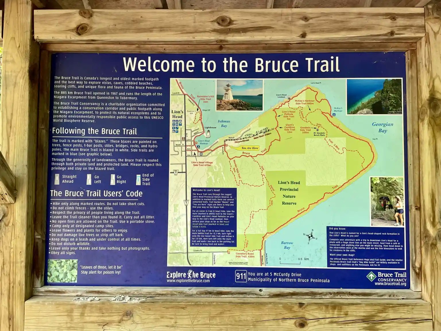 Lion’s Head Lookout Beautiful Bruce Peninsula Hike in Ontario Out and Across