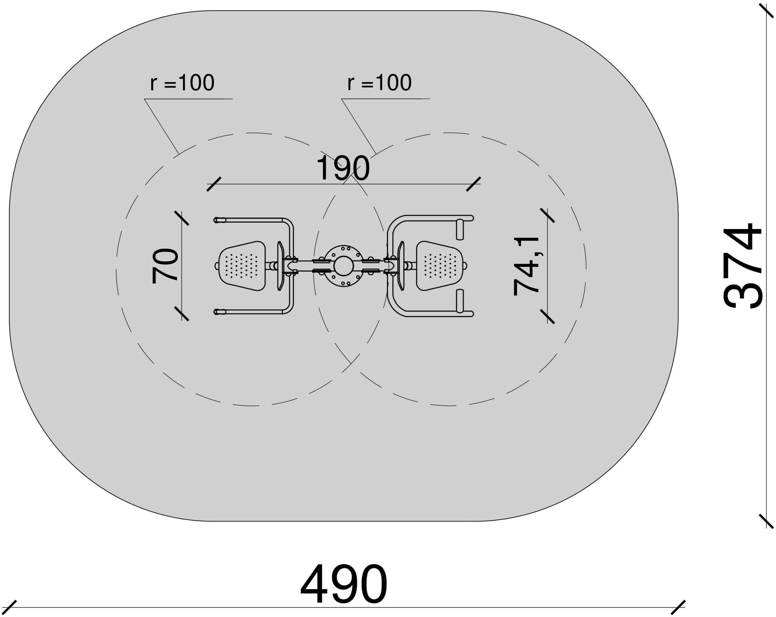 Outdoor Fitness Equipment Push & Pull Chairs TRAINER
