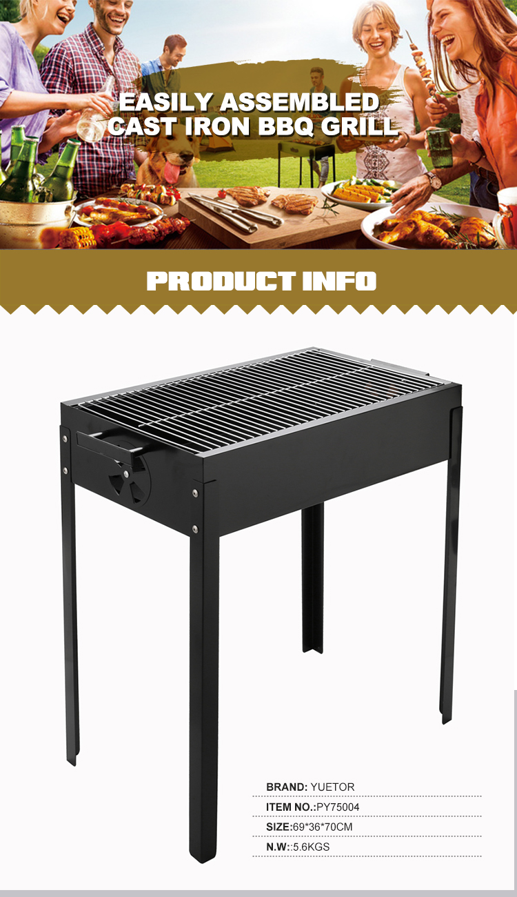 Easily Assembled Cast iron BBQ Grill