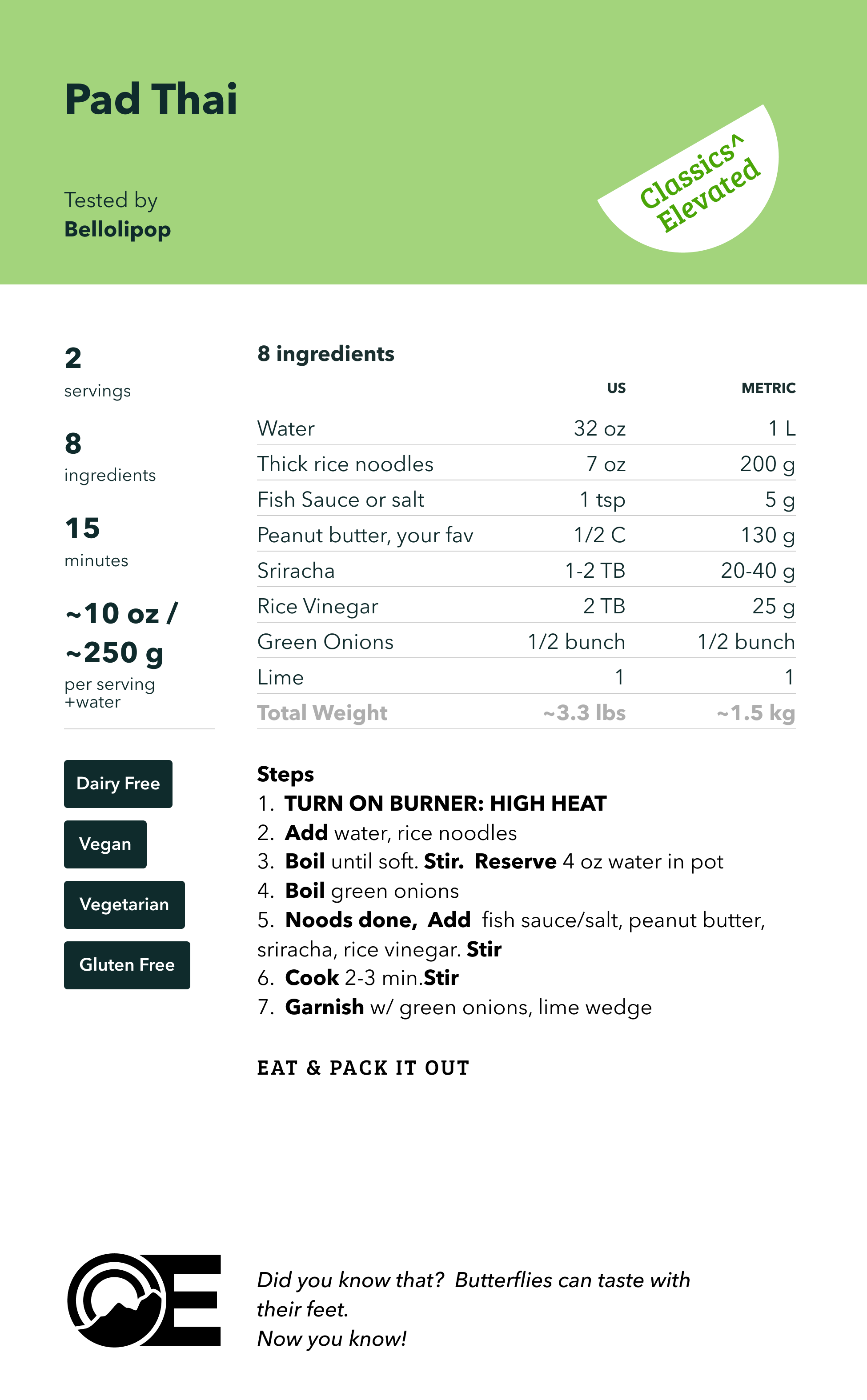 Pad Thai Camping Recipes Outdoor Eats