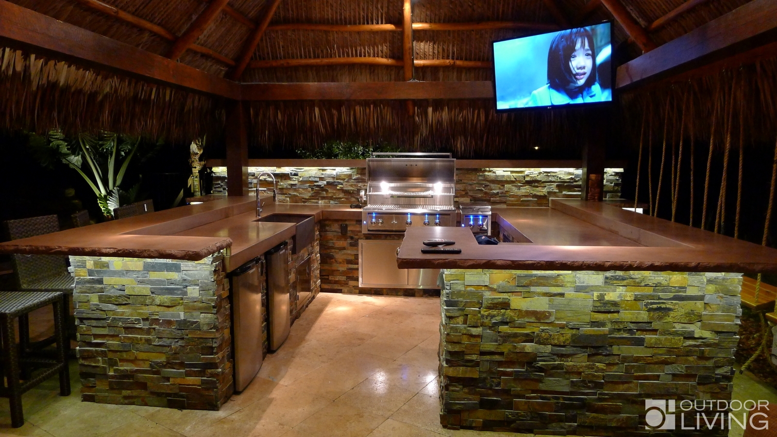 Seefeldt Tiki Outdoor Kitchen in Stuart, FL