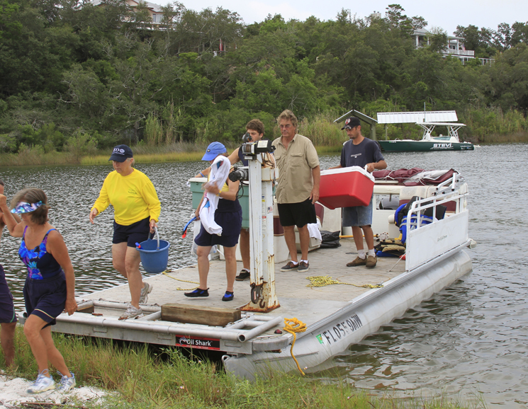 Photos from the Deadman's Island Oyster Reef and Beach Clean Up