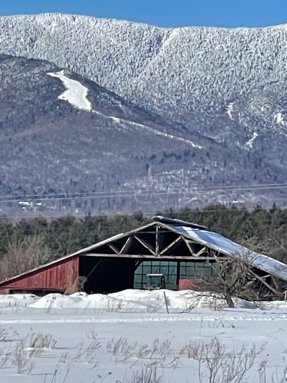 Awesome Views of Sugarbush from Blueberry Lake Cross Country Ski Center