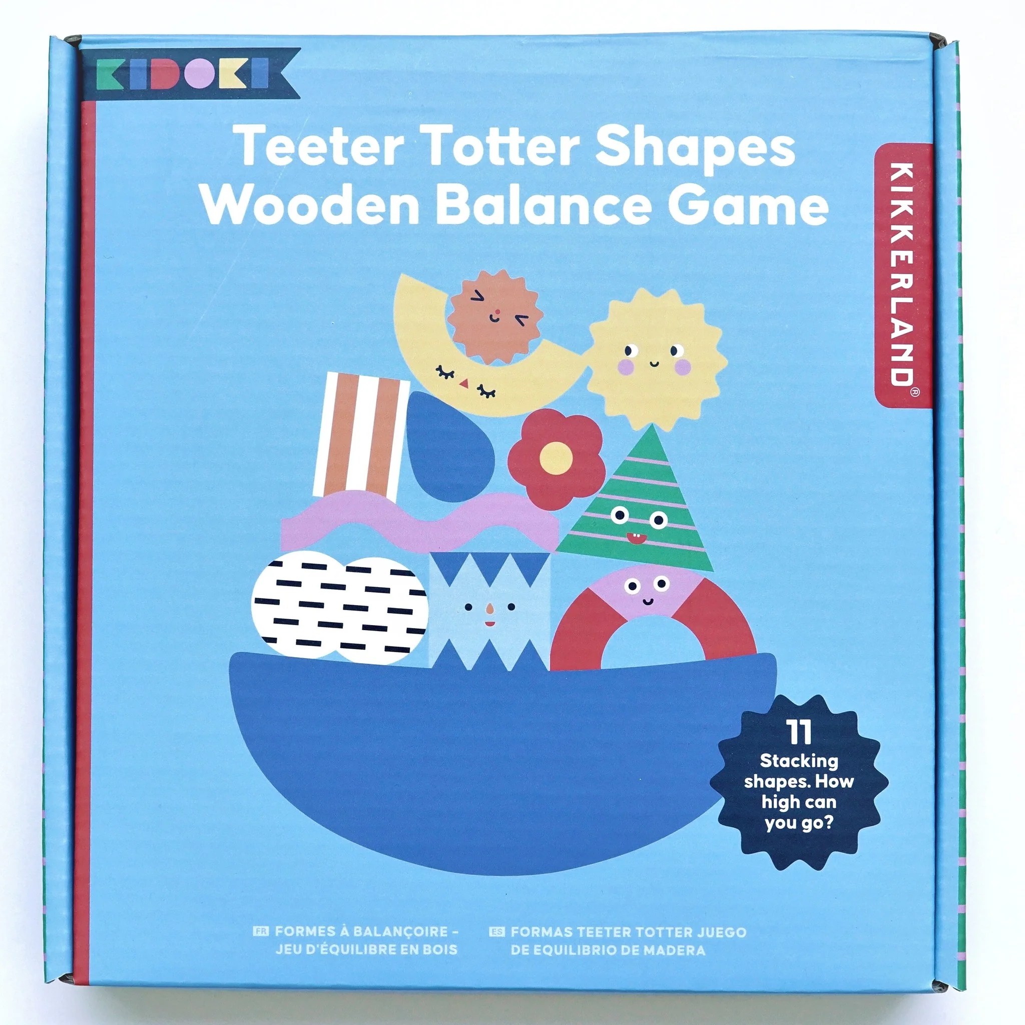 Teeter Totter Shapes Wood Balance Game Kikkerland Outer Layer