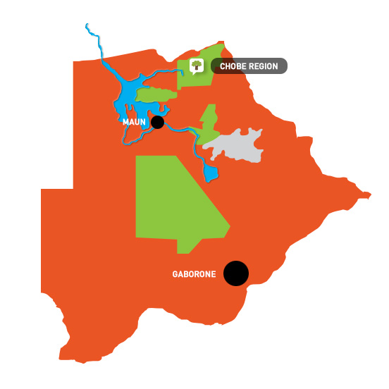 Chobe South Africa Map Outer Limits Travel CHOBE REGION