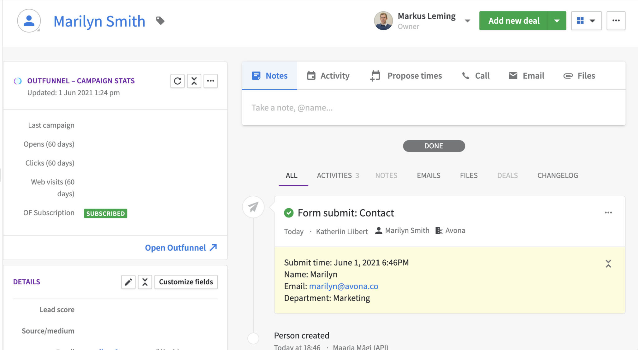 Pipedrive and Contact Form 7 integration Connect in minutes Outfunnel