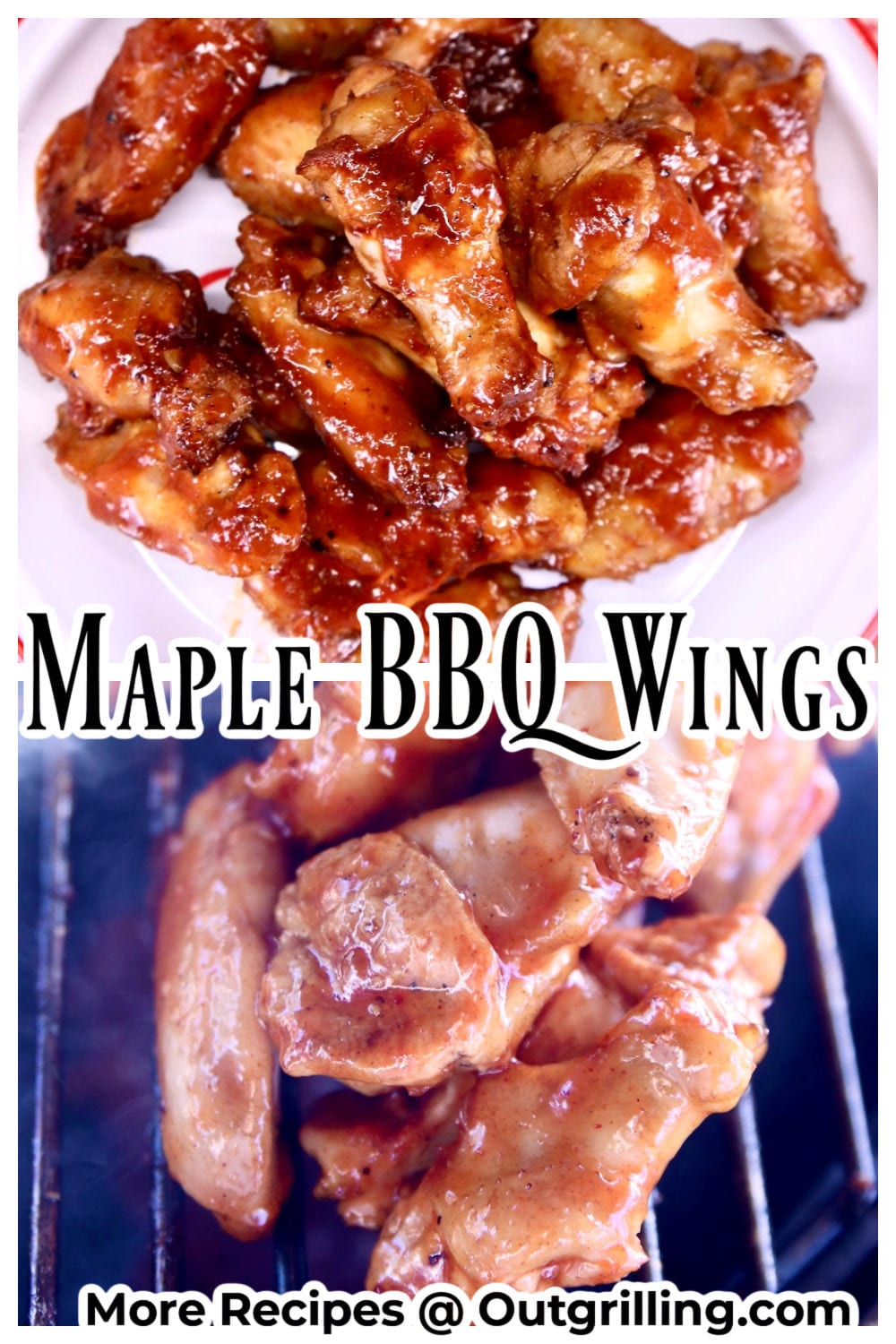 Maple BBQ Chicken Wings {Quick Grilling Recipe} Out Grilling