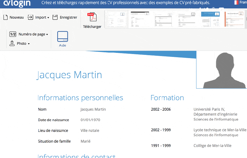 3 services pour créer un Cv en ligne Les Outils Tice