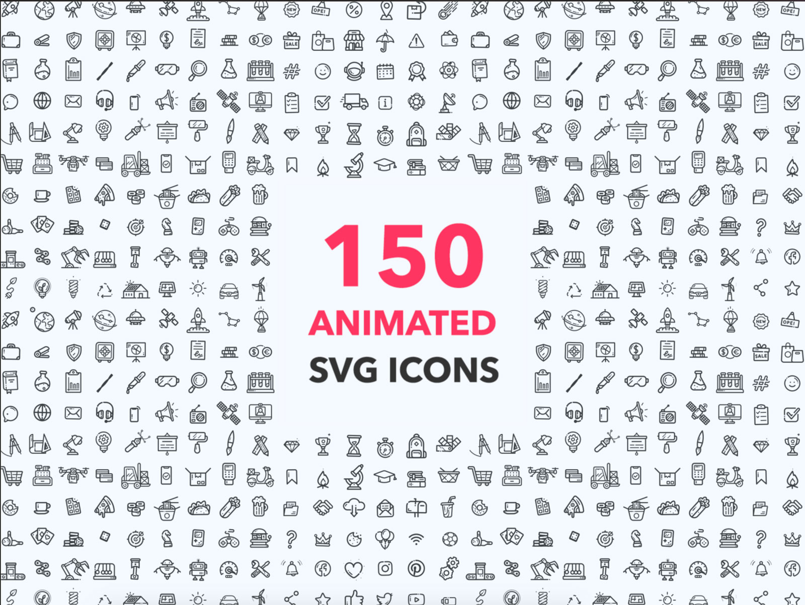 Animated Svg Icons Pack Outlane