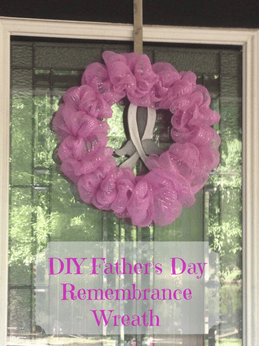 DIY Father's Day Remembrance Wreath Outnumbered 3 to 1