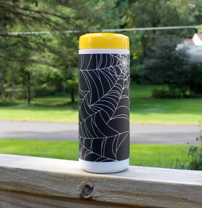 DIY Halloween Plastic Bag Dispenser & Lysol Giveaway! Outnumbered 3 to 1