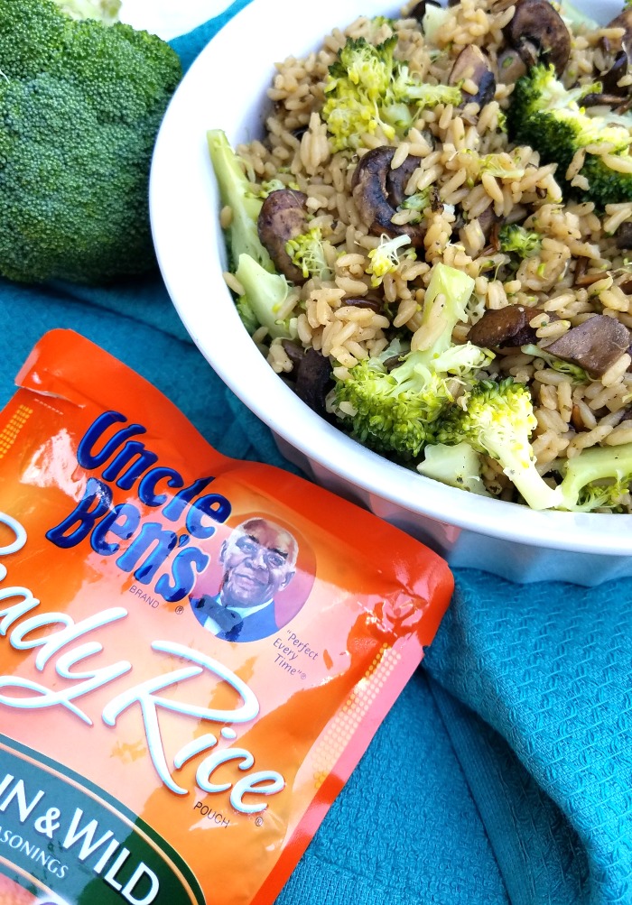 Broccoli and Portobello Mushroom Wild Rice Casserole Outnumbered 3 to 1