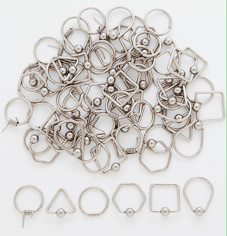 16G Unique Shaped Hoops/ Captive Bead Rings Out Of Body Jewellery