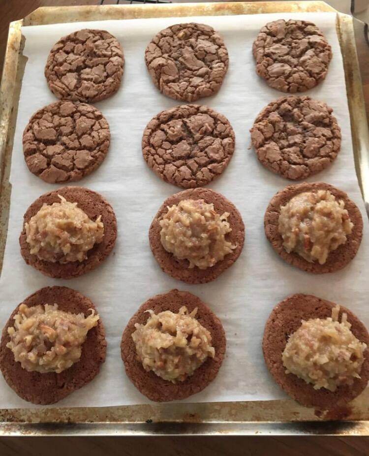 German Chocolate Sandwich Cookies Out of the Box Baking