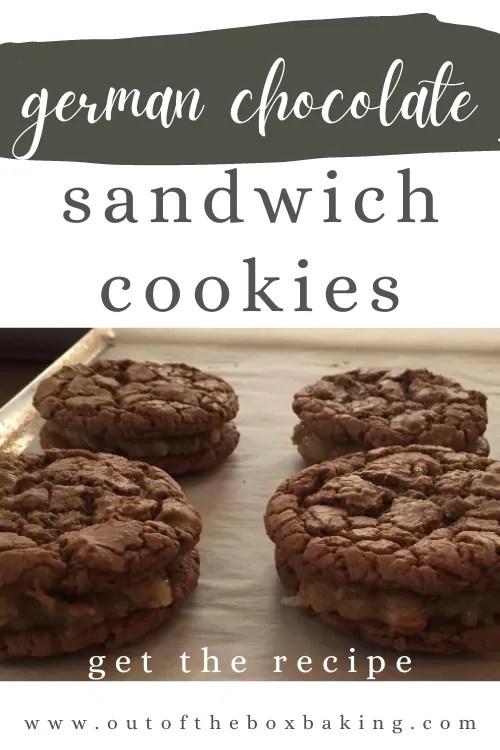 German Chocolate Sandwich Cookies Out of the Box Baking
