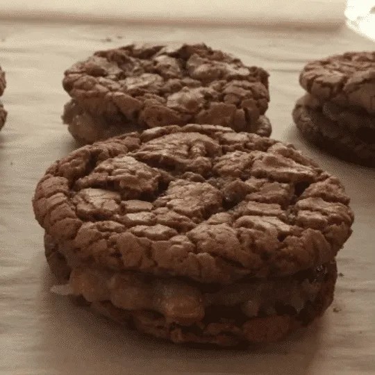 German Chocolate Sandwich Cookies Out of the Box Baking