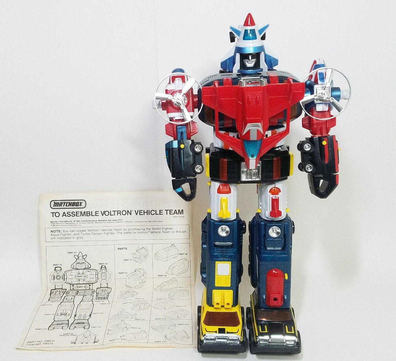 Vintage 1984 Matchbox Voltron Strato, TurboTerrain, Flight Fighter 15