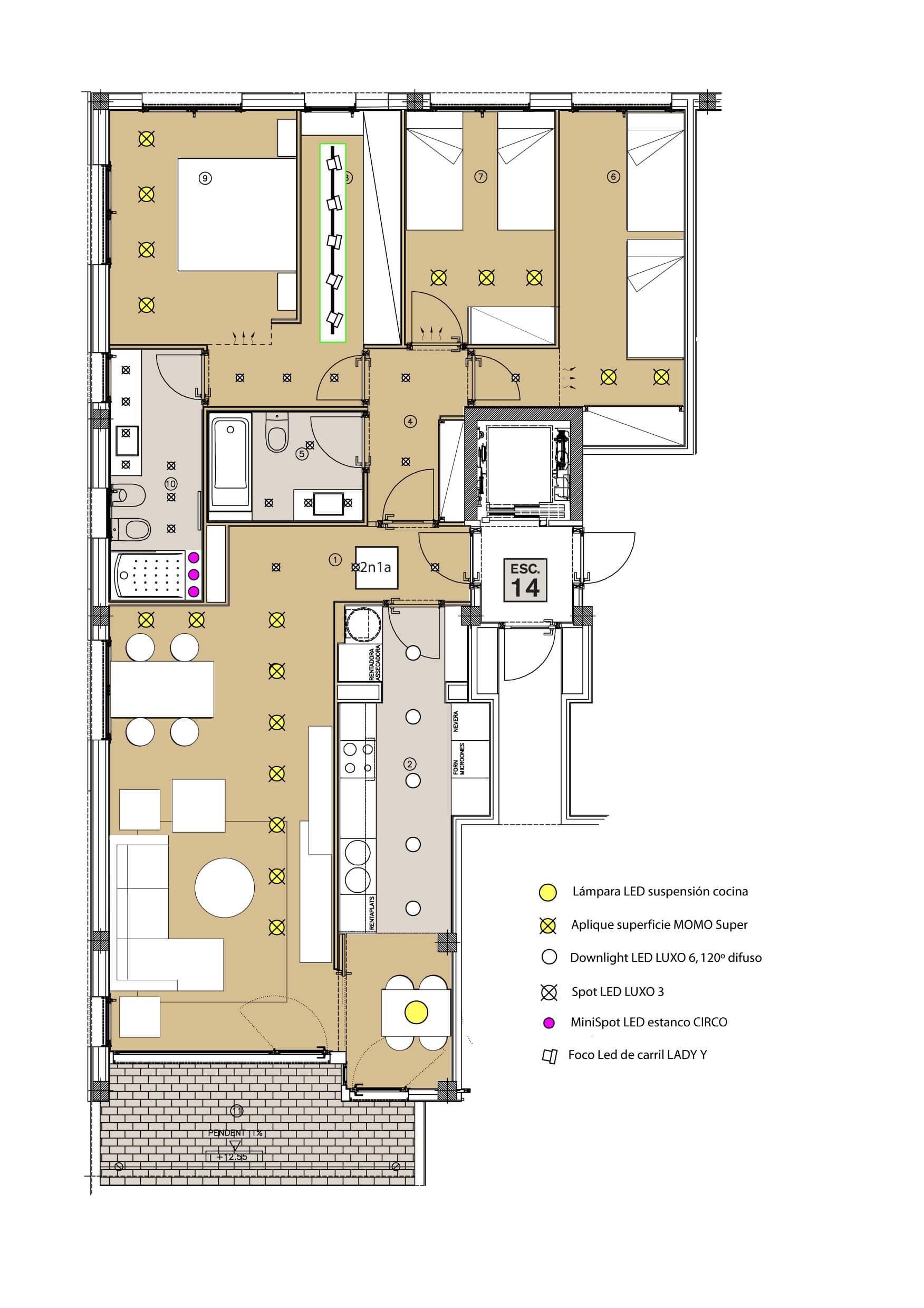 Iluminación de interiores. Proyectos de iluminación