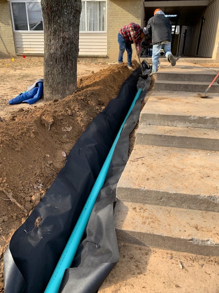 French Drain Tulsa landscapers Who deliver