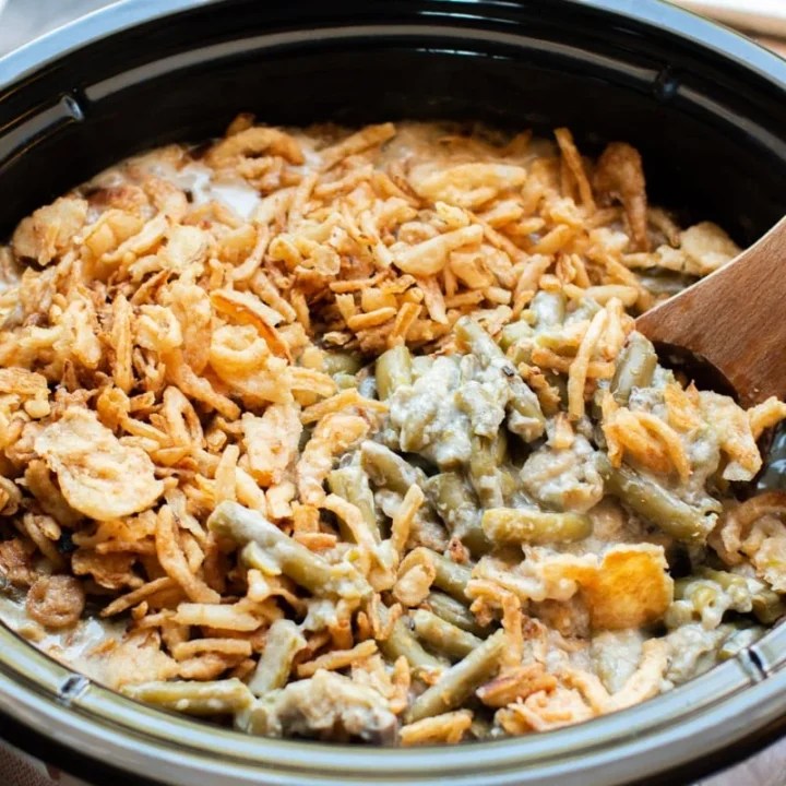 Camping Crockpot Green Bean Casserole