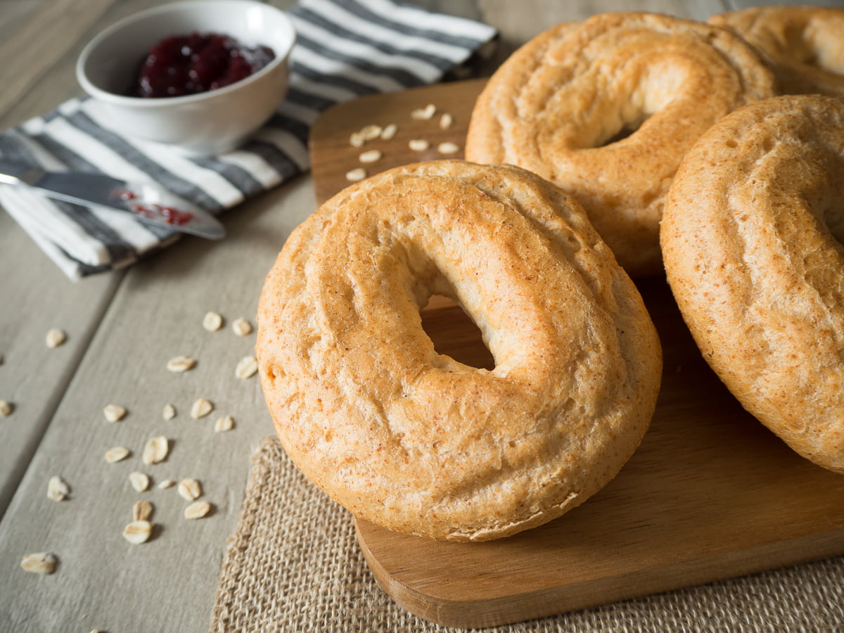 Vegan Oat Bagels Outside the Breadbox
