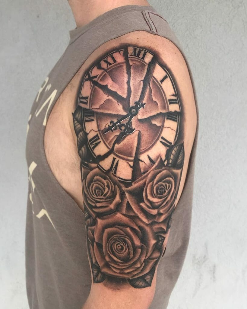 10 Best Broken Clock Tattoo Ideas You'll Have To See To Believe! | Outsons | Men's Fashion Tips And Style Guides 1024_x_819_jpg