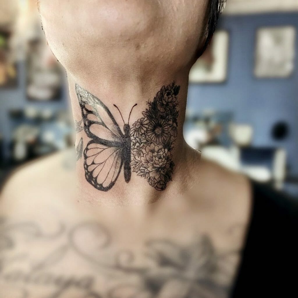 10 Best Butterfly Neck Tattoo Ideas You'll Have To See To Believe