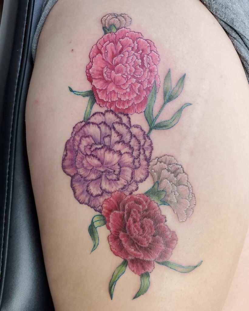 101 Best Carnation Flower Tattoo Ideas You'll Have To See To Believe!